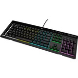 Corsair K55 RGB PRO tastiera USB QWERTZ Tedesco Nero Nero, Full-size (100%), USB, QWERTZ, LED RGB, Nero