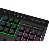 Corsair K55 RGB PRO tastiera USB QWERTZ Tedesco Nero Nero, Full-size (100%), USB, QWERTZ, LED RGB, Nero