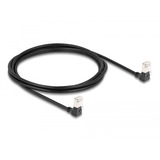 DeLOCK Cavo patch RJ-45 Cat.6a S/FTP, Slim 90° angolato Nero