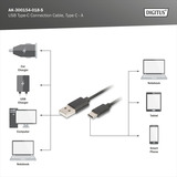Digitus Cavo di collegamento USB 2.0 USB-A > USB-C Nero