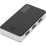 Digitus HUB USB 3.0, 4 porte, nero Nero, 4 porte, nero, USB 3.2 Gen 1 (3.1 Gen 1) Type-A, 5000 Mbit/s, Nero, Argento, Cina, 5 V, Windows 7 Home Premium, Windows Vista Home Premium, Windows XP Home