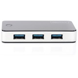 Digitus HUB USB 3.0, 4 porte, nero Nero, 4 porte, nero, USB 3.2 Gen 1 (3.1 Gen 1) Type-A, 5000 Mbit/s, Nero, Argento, Cina, 5 V, Windows 7 Home Premium, Windows Vista Home Premium, Windows XP Home