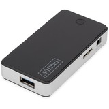 Digitus HUB USB 3.0, 4 porte, nero Nero, 4 porte, nero, USB 3.2 Gen 1 (3.1 Gen 1) Type-A, 5000 Mbit/s, Nero, Argento, Cina, 5 V, Windows 7 Home Premium, Windows Vista Home Premium, Windows XP Home
