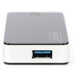 Digitus HUB USB 3.0, 4 porte, nero Nero, 4 porte, nero, USB 3.2 Gen 1 (3.1 Gen 1) Type-A, 5000 Mbit/s, Nero, Argento, Cina, 5 V, Windows 7 Home Premium, Windows Vista Home Premium, Windows XP Home