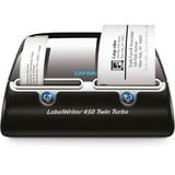 Dymo LabelWriter 450 Twin Turbo Stampante di etichette termica diretta | Stampa veloce di 71 etichette al minuto di etichette, codici a barre e altro | Connessione al computer | Per casa e ufficio, Stampante per etichette Nero/Argento, codici a barre e altro | Connessione al computer | Per casa e ufficio, Termica diretta, 600 x 300 DPI, Nero, Argento