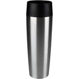 Emsa TRAVEL MUG Grande tazza Nero, Acciaio inossidabile 1 pz accaio, Singolo, 0,5 L, Nero, Acciaio inossidabile, Polipropilene (PP), Acciaio inossidabile, 12 h, 6 h
