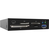 ICY BOX IB-865a lettore di schede USB 3.2 Gen 1 (3.1 Gen 1) Interno Nero Nero, CF, MS PRO, MicroSD (TransFlash), SD, Nero, 3.5", 10000 Mbit/s, Metallo, Plastica, Access, Potenza