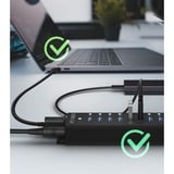 ICY BOX IB-HUB1717-U3 USB 3.2 Gen 1 (3.1 Gen 1) Type-A 5000 Mbit/s Nero, Hub USB USB 3.2 Gen 1 (3.1 Gen 1) Type-A, USB 3.2 Gen 1 (3.1 Gen 1) Type-A, USB di tipo B, 5000 Mbit/s, Nero, Cina, dC