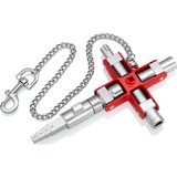 KNIPEX 00 11 06 V01, chiave combinata   argento/Rosso, Metallico, Rosso, Zinco pressofuso, 4 gamba/gambe, Cerchio, Goniometro a 180°, Quadrato, Triangolo, 6 mm, 3-5 mm
