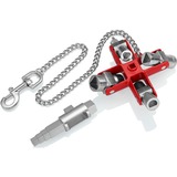 KNIPEX 00 11 06 V01, chiave combinata   argento/Rosso, Metallico, Rosso, Zinco pressofuso, 4 gamba/gambe, Cerchio, Goniometro a 180°, Quadrato, Triangolo, 6 mm, 3-5 mm