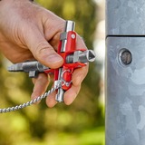 KNIPEX 00 11 06 V01, chiave combinata   argento/Rosso, Metallico, Rosso, Zinco pressofuso, 4 gamba/gambe, Cerchio, Goniometro a 180°, Quadrato, Triangolo, 6 mm, 3-5 mm