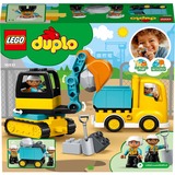 LEGO DUPLO Camion e scavatrice cingolata, Giochi di costruzione Set da costruzione, 2 anno/i, 20 pz, 604 g