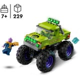 LEGO | Marvel 76312 Truck di Hulk Contro Thanos - Camion Giocattolo per Supereroi con 2 Minifigure, Giochi per Bambini 7+ Anni, Giochi di costruzione Giochi per Bambini 7+ Anni, Set da costruzione, 7 anno/i, Plastica, 229 pz, 393 g