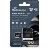MediaRange 512 GB microSDXC, Scheda di memoria Nero
