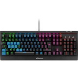 Sharkoon Skiller Mech SGK3 tastiera USB AZERTY Francese Nero Nero, USB, Interruttore a chiave meccanica, AZERTY, LED RGB, Nero