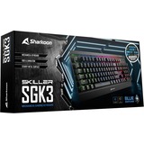 Sharkoon Skiller Mech SGK3 tastiera USB AZERTY Francese Nero Nero, USB, Interruttore a chiave meccanica, AZERTY, LED RGB, Nero