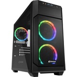 Sharkoon V1000 RGB Micro Tower Nero, Chassis Tower Nero, Micro Tower, PC, Nero, micro ATX, Mini-ITX, Giocare, Multi