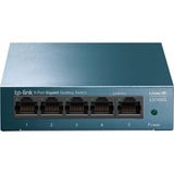 TP-Link LS105G Non gestito Gigabit Ethernet (10/100/1000) Blu, Interruttore blu, Non gestito, Gigabit Ethernet (10/100/1000), Montabile a parete