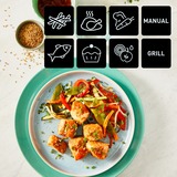 Tefal Dual Fry & Grill EY905B, Friggitrice ad aria calda Nero