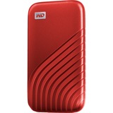 WD My Passport 2000 GB Rosso, Disco a stato solido rosso, 2000 GB, USB tipo-C, 3.2 Gen 2 (3.1 Gen 2), 1050 MB/s, Protezione della password, Rosso