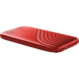 WD My Passport 2000 GB Rosso, Disco a stato solido rosso, 2000 GB, USB tipo-C, 3.2 Gen 2 (3.1 Gen 2), 1050 MB/s, Protezione della password, Rosso