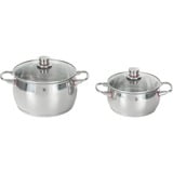 WMF Quality One 07.7455.6380 set di pentole 9 pz accaio, Set di bollitura, Acciaio inox, Acciaio inox, Acciaio inox, Acciaio inox, Acciaio inox
