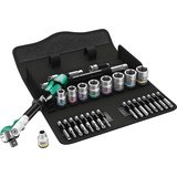 Wera 8100 SB 9 Set di cricchetto Zyklop Speed, in pollici, 3/8", Set di strumenti Nero/Verde