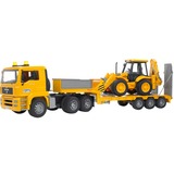 bruder MAN TGA Low loader truck with JCB Backhoe loader veicolo giocattolo, Veicolo modello 3 anno/i, ABS sintetico, Nero, Giallo