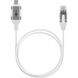 goobay Cavo adattatore Ethernet USB-C 3.2 Gen2 > RJ-45, Slim bianco