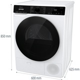gorenje DPNA93W, Pompa di calore di condensazione asciugatrice bianco/Nero