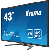 iiyama ProLite X4373UHSU-B1 Monitor PC 108 cm (42.5") 3840 x 2160 Pixel 4K Ultra HD Nero Nero, 108 cm (42.5"), 3840 x 2160 Pixel, 4K Ultra HD, 3 ms, Nero