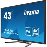 iiyama ProLite X4373UHSU-B1 Monitor PC 108 cm (42.5") 3840 x 2160 Pixel 4K Ultra HD Nero, Public Display Nero, 108 cm (42.5"), 3840 x 2160 Pixel, 4K Ultra HD, 3 ms, Nero