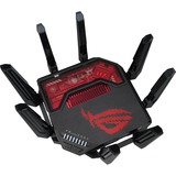 ASUS ROG Rapture GT-BE19000 router wireless Multi-Gigabit Ethernet Tri-band (2,4 GHz/5 GHz/6 GHz) Nero, Rosso Wi-Fi 7 (802.11be), Tri-band (2,4 GHz/5 GHz/6 GHz), Collegamento ethernet LAN, Nero, Rosso, Router da tavolo