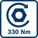 Bosch GDS 18V-330 HC PROFESSIONAL 1/2" 2800 Giri/min 560 Nm Nero, Blu, Rosso, Avvitatore blu, Chiave di impatto, Nero, Blu, Rosso, 1/2", 2800 Giri/min, 560 Nm, 1200 Giri/min