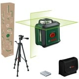 Bosch Universal Level 360 Set Livella lineare 24 m 500-540 nm (< 10mW), Attraversare la linea laser verde/Nero, 24 m, 0,4 mm/m, 4°, 4 s, Orizzontale/Verticale, Verde