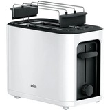 Braun PureEase HT 3010 WH 2 fetta/e 1000 W Bianco bianco, 2 fetta/e, Bianco, Pulsanti, Manopola, 1000 W