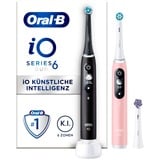 Braun iO Duo Adulto Spazzolino a vibrazione Nero, Rosa, Spazzolino da denti elettrico Nero/Rosa, Adulto, Spazzolino a vibrazione, Cura quotidiana, Cura gum, Battito, Sensibile, Sbiancante, Nero, Rosa, 2 min, Nero, Rosa