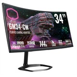 Cooler Master Gaming GM34-CW 86,4 cm (34") 3440 x 1440 Pixel UltraWide Quad HD LCD Nero grigio scuro/Nero, 86,4 cm (34"), 3440 x 1440 Pixel, UltraWide Quad HD, LCD, 1 ms, Nero