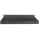 Digitus Pannello patch slim 10", 12 porte, Cat.6a, Patch Panel Nero