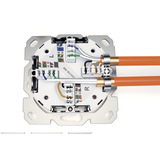 Digitus Presa dati CAT.6A, da incasso, schermata, 2x RJ-45 LSA, Scatola di giunzione bianco