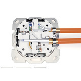 Digitus Presa dati CAT.6A, da incasso, schermata, 2x RJ-45 LSA, Scatola di giunzione bianco