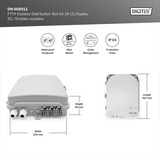 Digitus Scatola di distribuzione FTTH per esterni - 24 giunti LC/Duplex o 24 SC/Simplex, Scatola di giunzione 