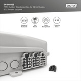 Digitus Scatola di distribuzione FTTH per esterni - 24 giunti LC/Duplex o 24 SC/Simplex, Scatola di giunzione 
