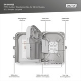 Digitus Scatola di distribuzione FTTH per esterni - 24 giunti LC/Duplex o 24 SC/Simplex, Scatola di giunzione 