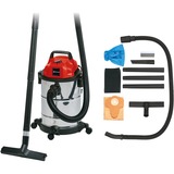 EINHELL TH-VC 1820 S 20 L Aspiratore a cilindro Secco e bagnato 1250 W Sacchetto per la polvere rosso/Argento, 1250 W, Aspiratore a cilindro, Secco e bagnato, Sacchetto per la polvere, 20 L, 80 dB