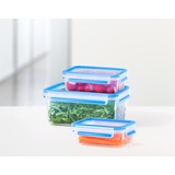 Emsa 508541 recipiente per cibo Rettangolare Scatola Trasparente 8 pz, Casella trasparente/Blu, Scatola, Rettangolare, Trasparente, Germania, 115 mm, 165 mm