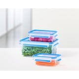 Emsa CLIP & CLOSE Rettangolare Scatola Traslucido 1 pz, Casella trasparente/Blu, Scatola, Rettangolare, Traslucido, 1 pz