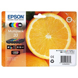 Epson Oranges Multipack 5-colours 33 Claria Premium Ink, Inchiostro Resa standard, Nero, Nero per foto, Ciano, Magenta, Giallo, Inchiostro a base di pigmento, Inchiostro colorato, 6,4 ml, 4,5 ml