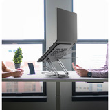 ICY BOX IB-NH300-R Supporto per computer portatile Argento 43,2 cm (17"), Stand argento, Supporto per computer portatile, Argento, Alluminio, 43,2 cm (17"), 3,5 kg, 360°