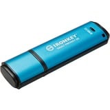 Kingston IronKey Vault Privacy 50 512 GB, Chiavetta USB celeste/Nero